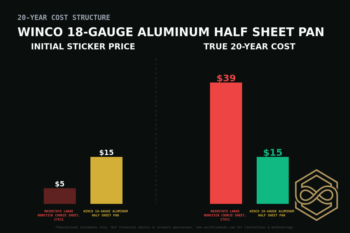 Winco 18-Gauge Aluminum Half Sheet Pan Cost Breakdown