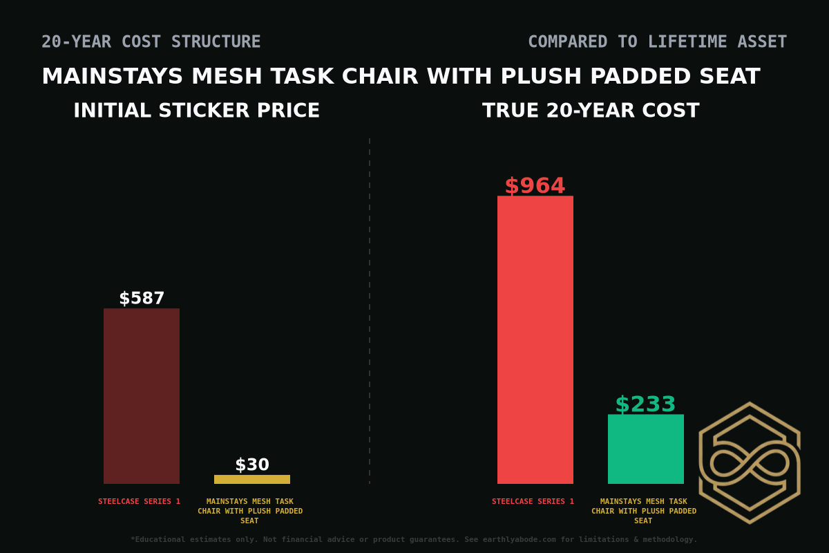 Mainstays Mesh Task Chair with Plush Padded Seat Cost Breakdown
