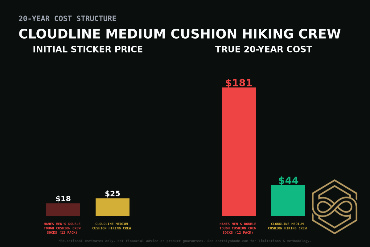 Cloudline Medium Cushion Hiking Crew Cost Breakdown