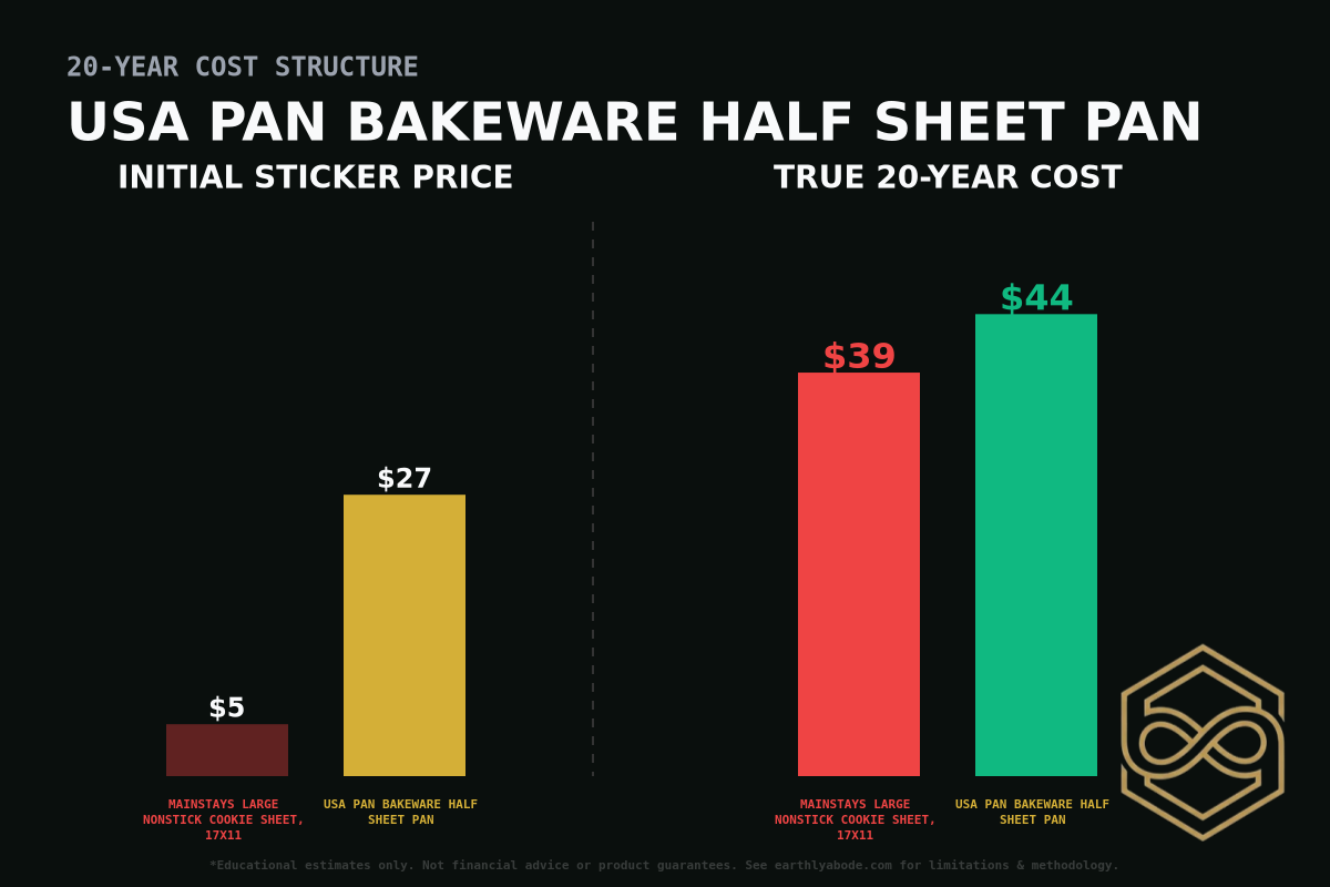 USA Pan Bakeware Half Sheet Pan Cost Breakdown