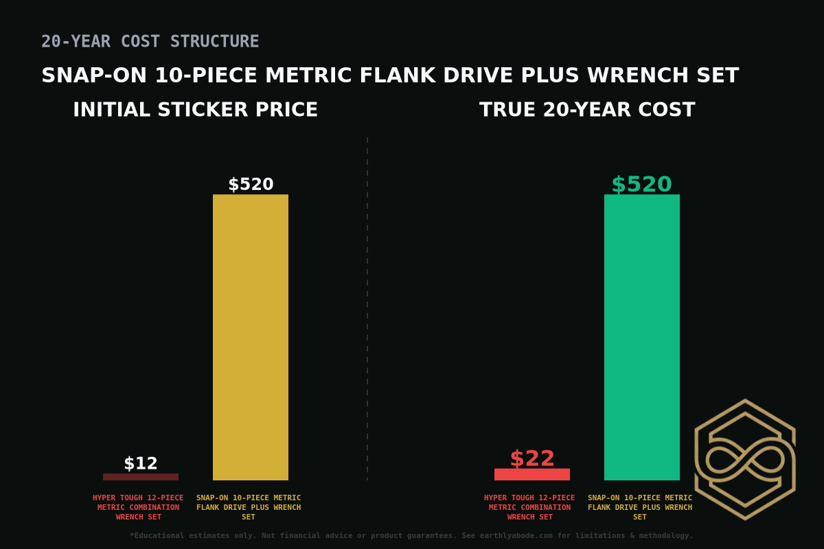 Snap-on 10-Piece Metric Flank Drive Plus Wrench Set Cost Breakdown