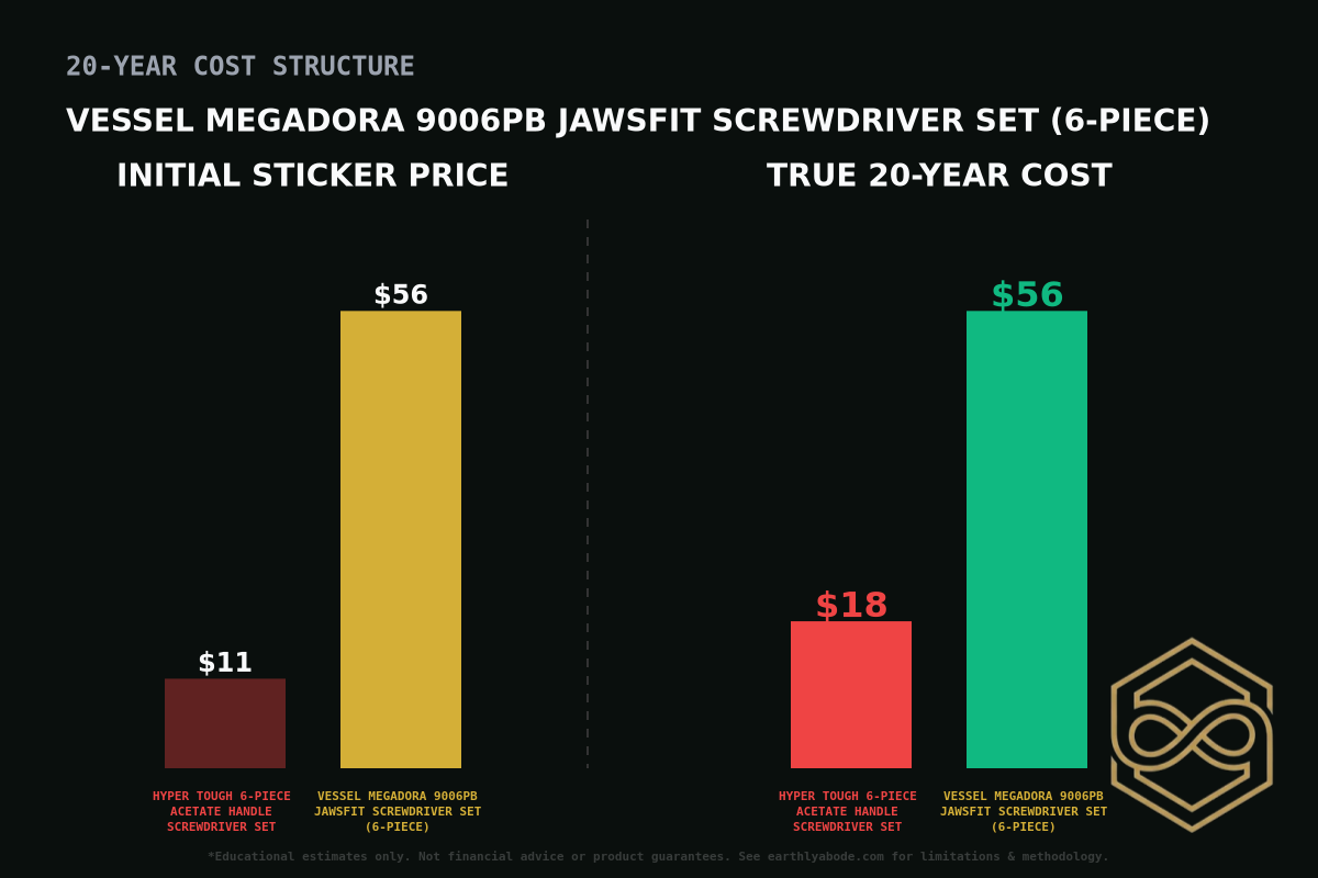 Vessel Megadora 9006PB Jawsfit Screwdriver Set (6-Piece) Cost Breakdown