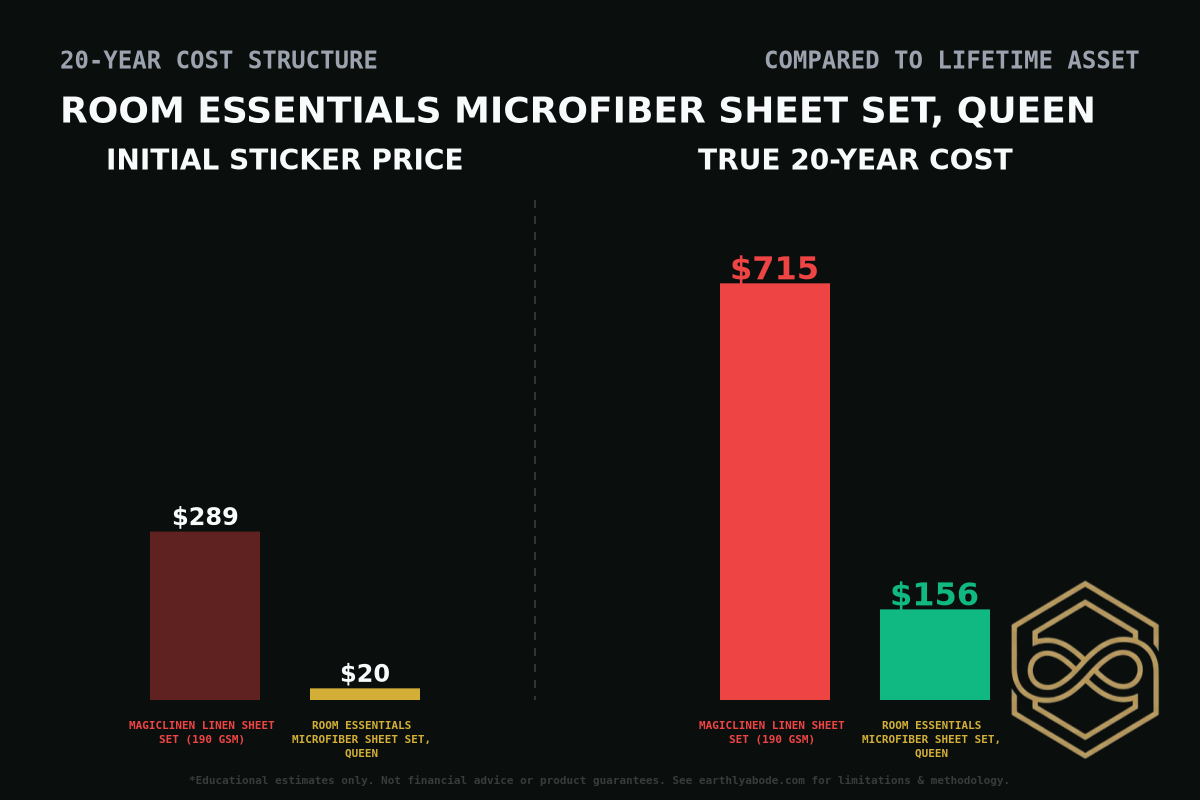 Room Essentials Microfiber Sheet Set, Queen Cost Breakdown