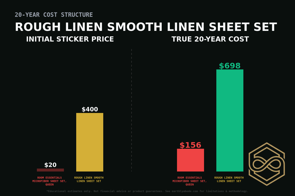 Rough Linen Smooth Linen Sheet Set Cost Breakdown