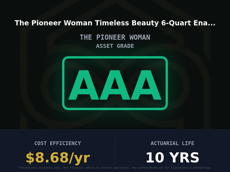 The Pioneer Woman Timeless Beauty 6-Quart Enameled Cast Iron Dutch Oven Asset Rating: AA+