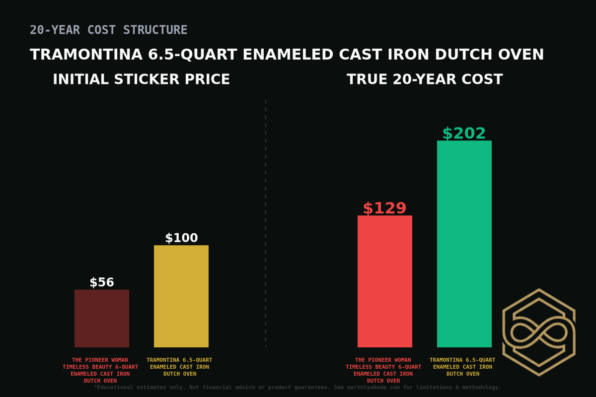Tramontina 6.5-quart Enameled Cast Iron Dutch Oven Cost Breakdown