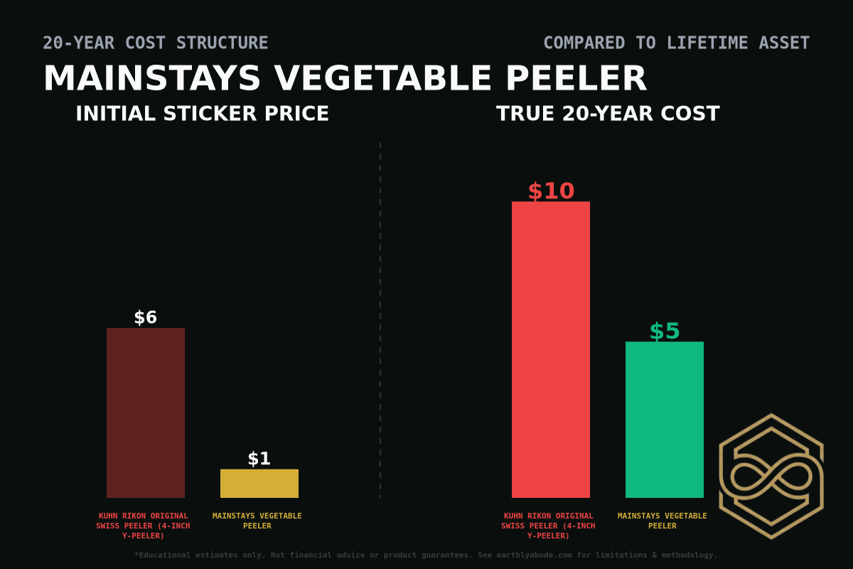 Mainstays Vegetable Peeler Cost Breakdown