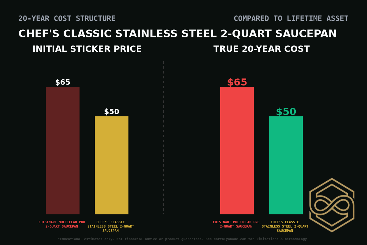 Chef's Classic Stainless Steel 2-Quart Saucepan Cost Breakdown