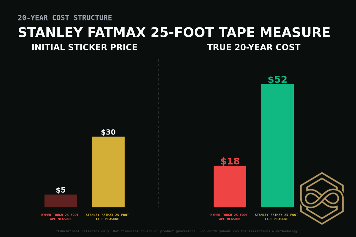 Stanley FatMax 25-foot Tape Measure Cost Breakdown