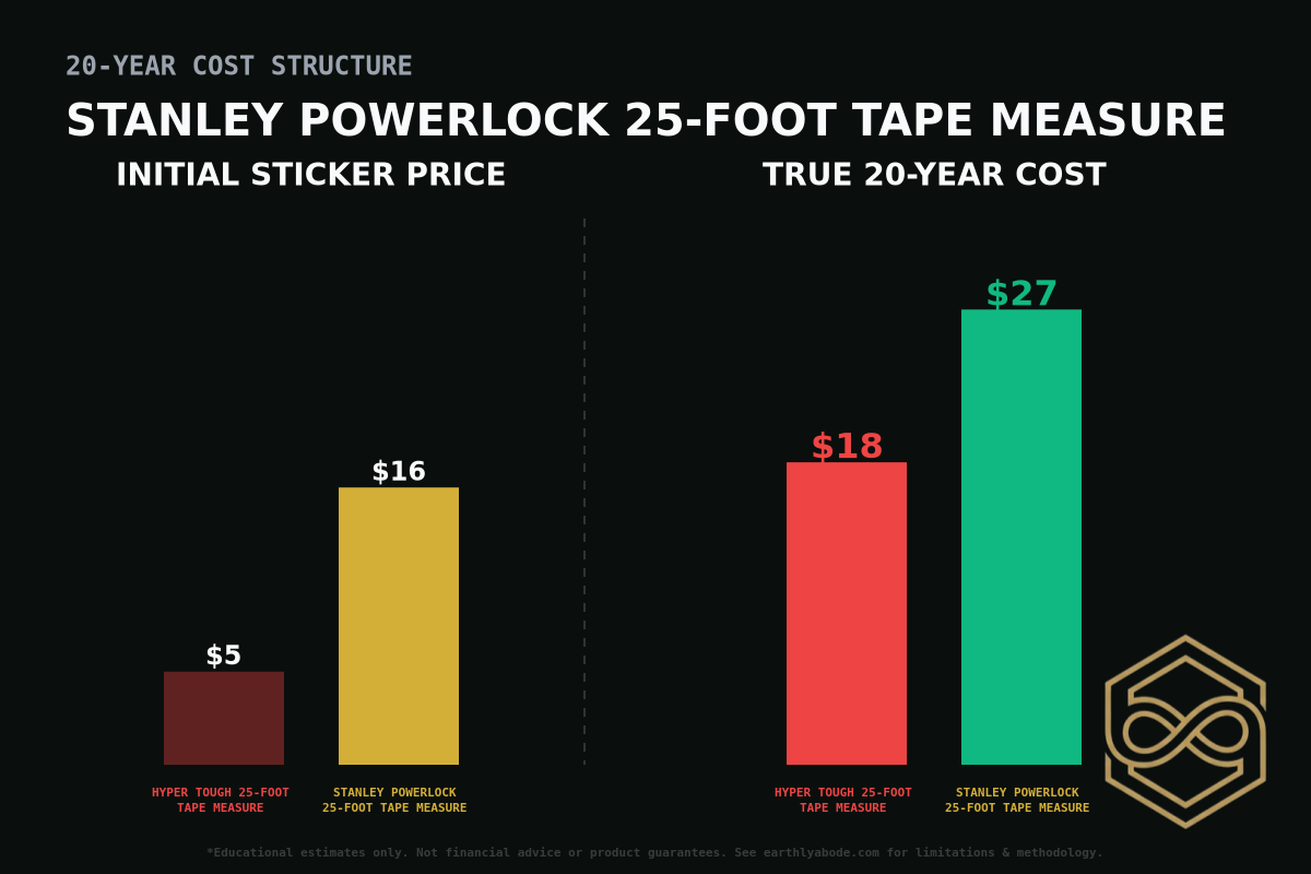 Stanley PowerLock 25-foot Tape Measure Cost Breakdown
