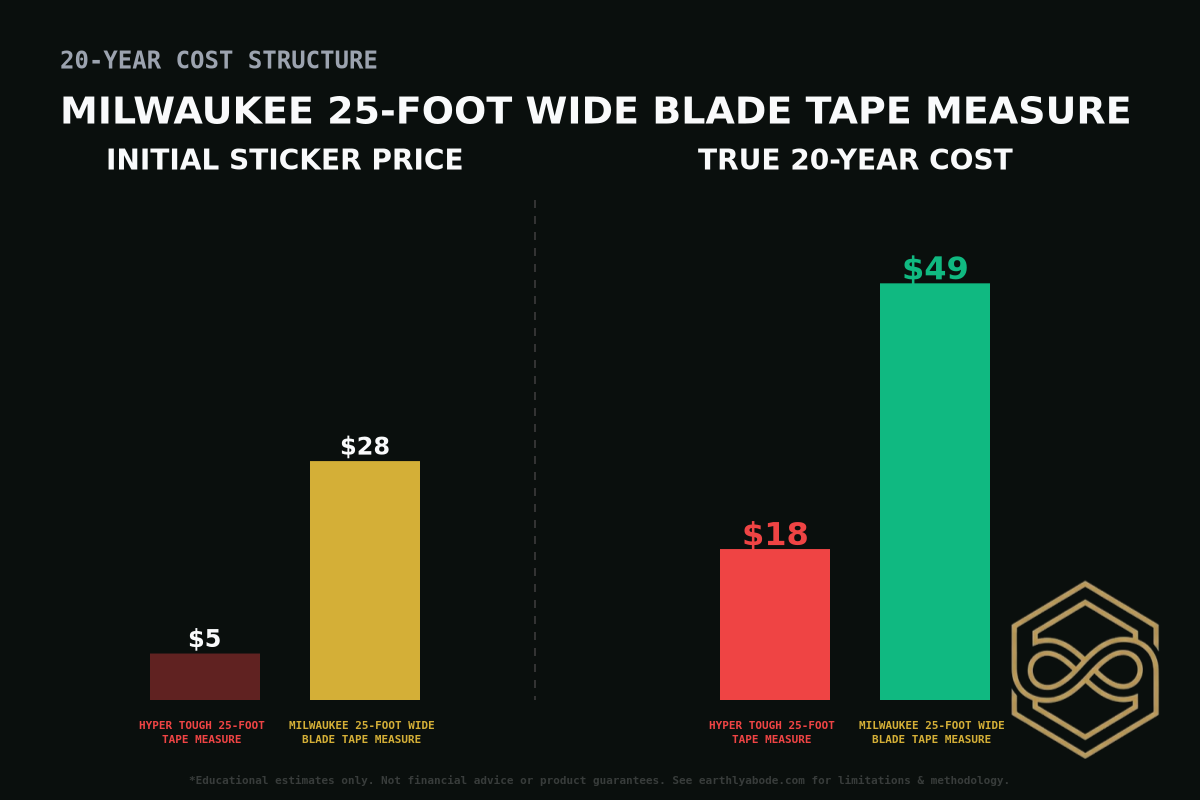 Milwaukee 25-foot Wide Blade Tape Measure Cost Breakdown