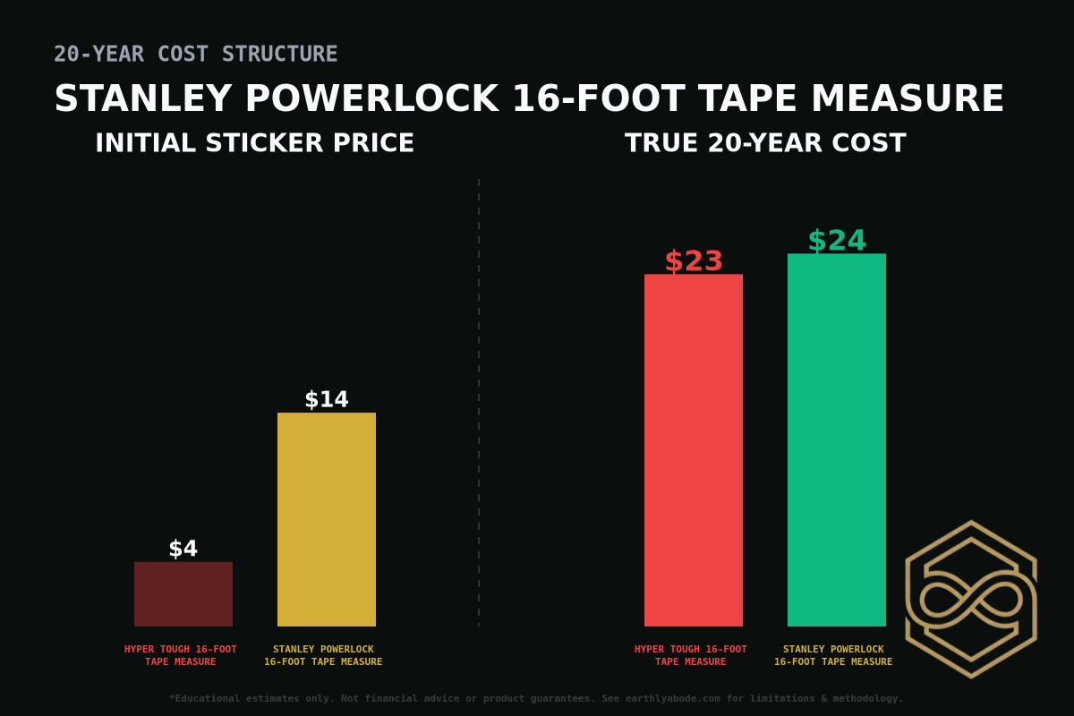 Stanley PowerLock 16-foot Tape Measure Cost Breakdown