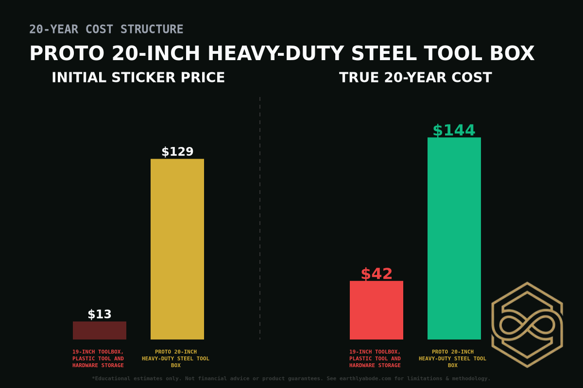 Proto 20-inch Heavy-Duty Steel Tool Box Cost Breakdown