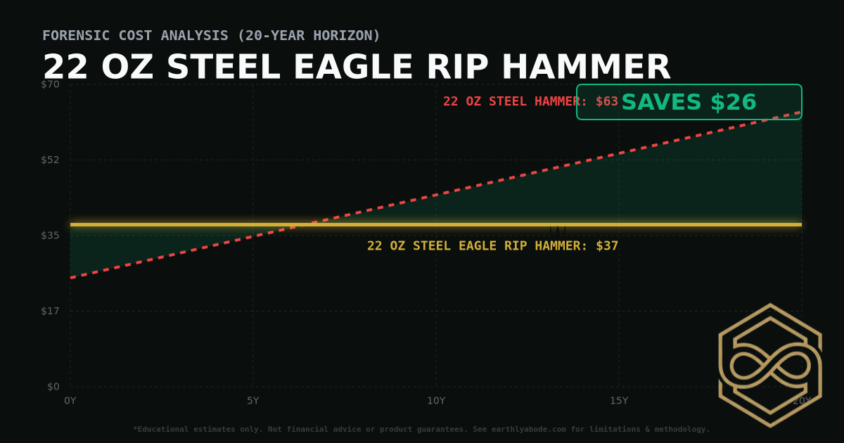 22 oz Steel Eagle Rip Hammer TCO Chart: $37 vs 22 oz Steel Hammer