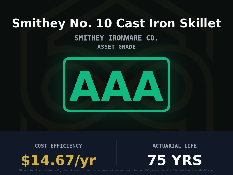 Smithey No. 10 Cast Iron Skillet Asset Rating: AAA