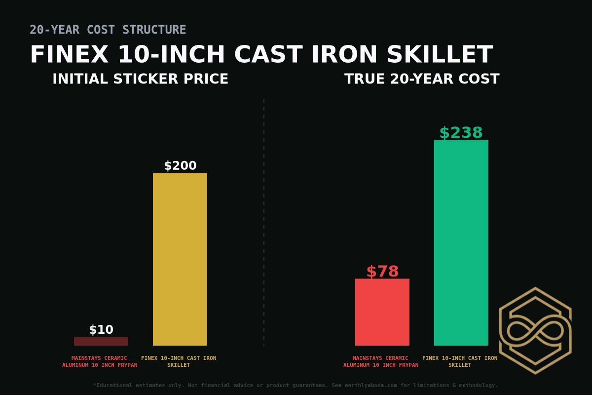 Finex 10-Inch Cast Iron Skillet Cost Breakdown