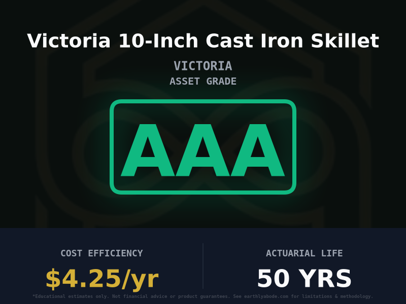 Victoria 10-Inch Cast Iron Skillet Asset Rating: AAA
