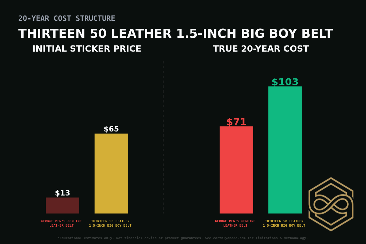 Thirteen 50 Leather 1.5-inch Big Boy Belt Cost Breakdown