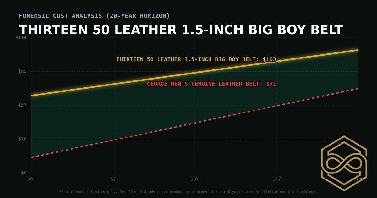 Thirteen 50 Leather 1.5-inch Big Boy Belt TCO Chart: $103 vs George Men's Genuine Leather Belt