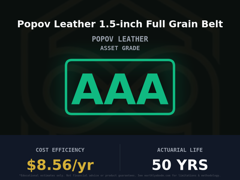Popov Leather 1.5-inch Full Grain Belt Asset Rating: AAA