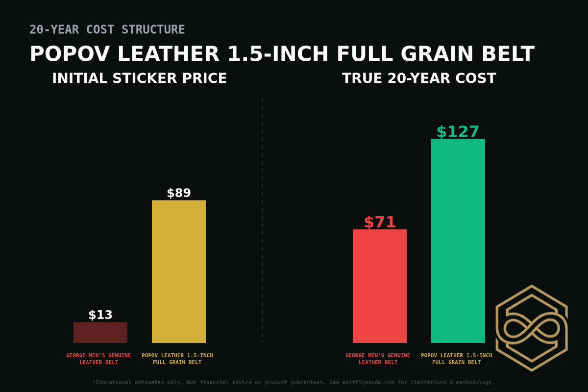 Popov Leather 1.5-inch Full Grain Belt Cost Breakdown