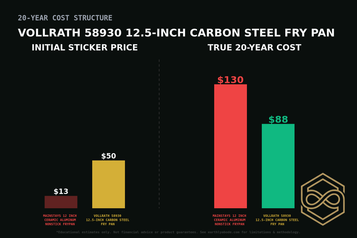 Vollrath 58930 12.5-inch Carbon Steel Fry Pan Cost Breakdown
