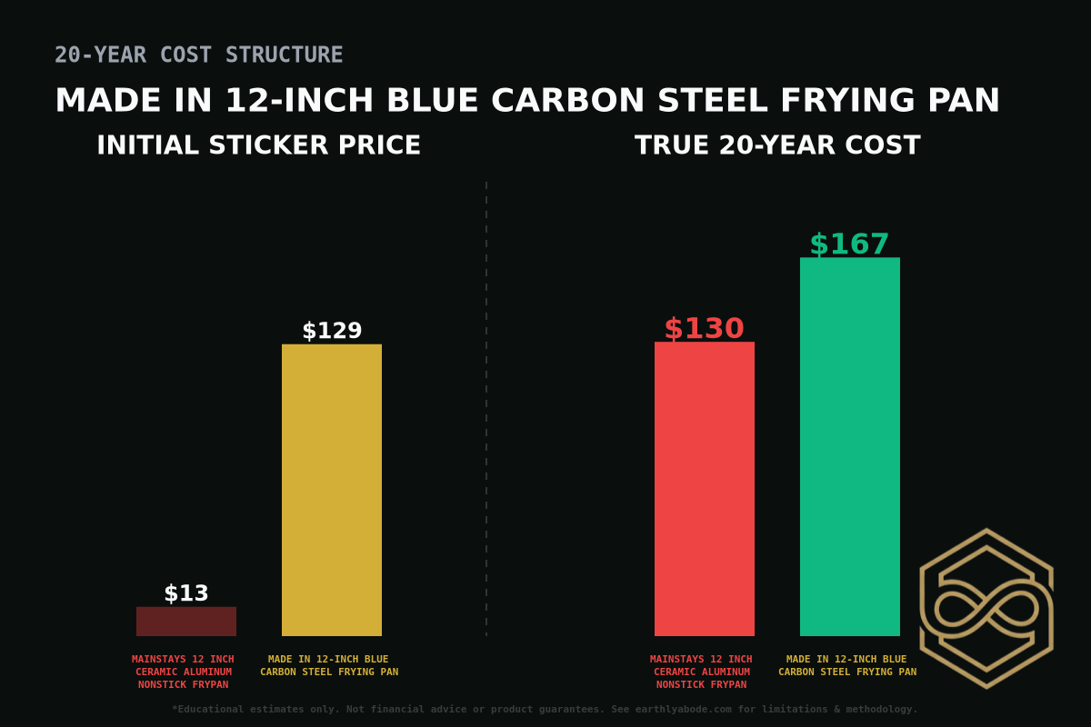 Made In 12-inch Blue Carbon Steel Frying Pan Cost Breakdown
