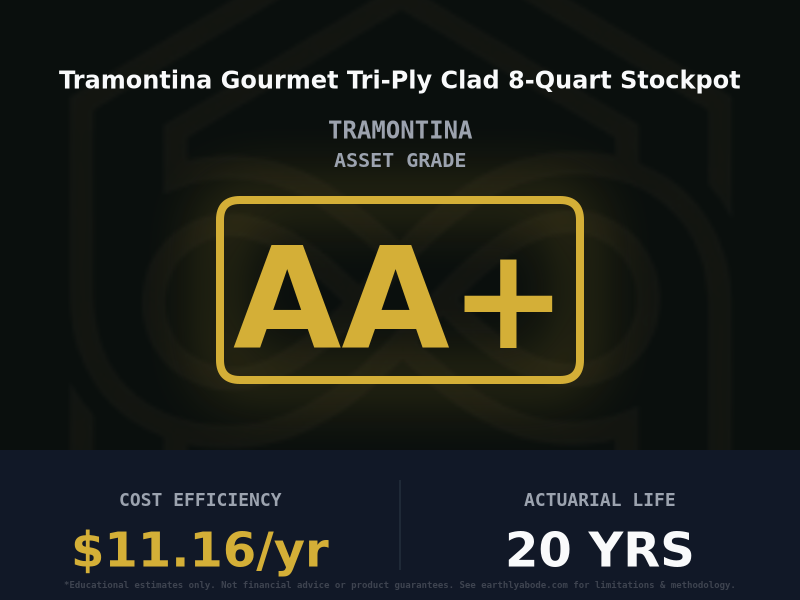 Tramontina Gourmet Tri-Ply Clad 8-Quart Stockpot Asset Rating: AAA