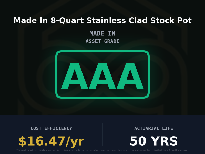 Made In 8-Quart Stainless Clad Stock Pot Asset Rating: AA+