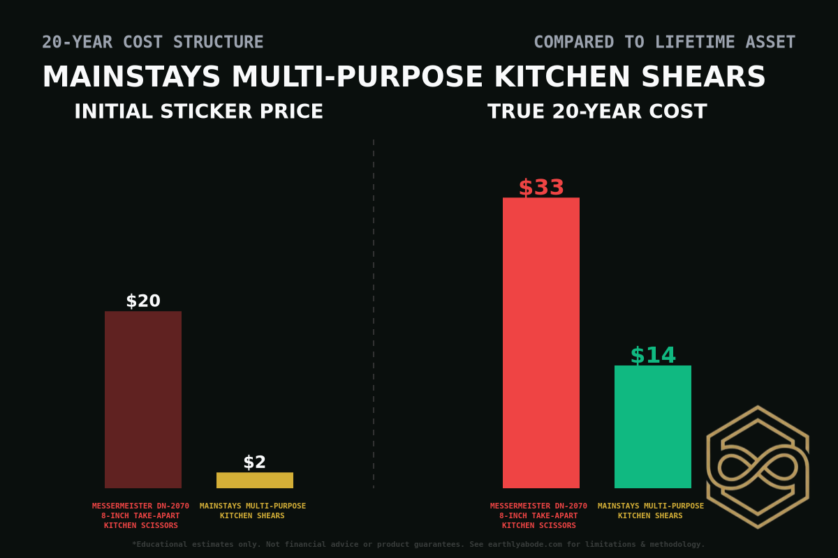 Mainstays Multi-Purpose Kitchen Shears Cost Breakdown