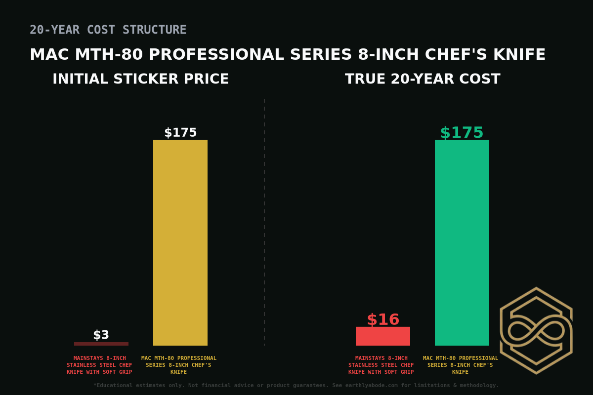 MAC MTH-80 Professional Series 8-inch Chef's Knife Cost Breakdown