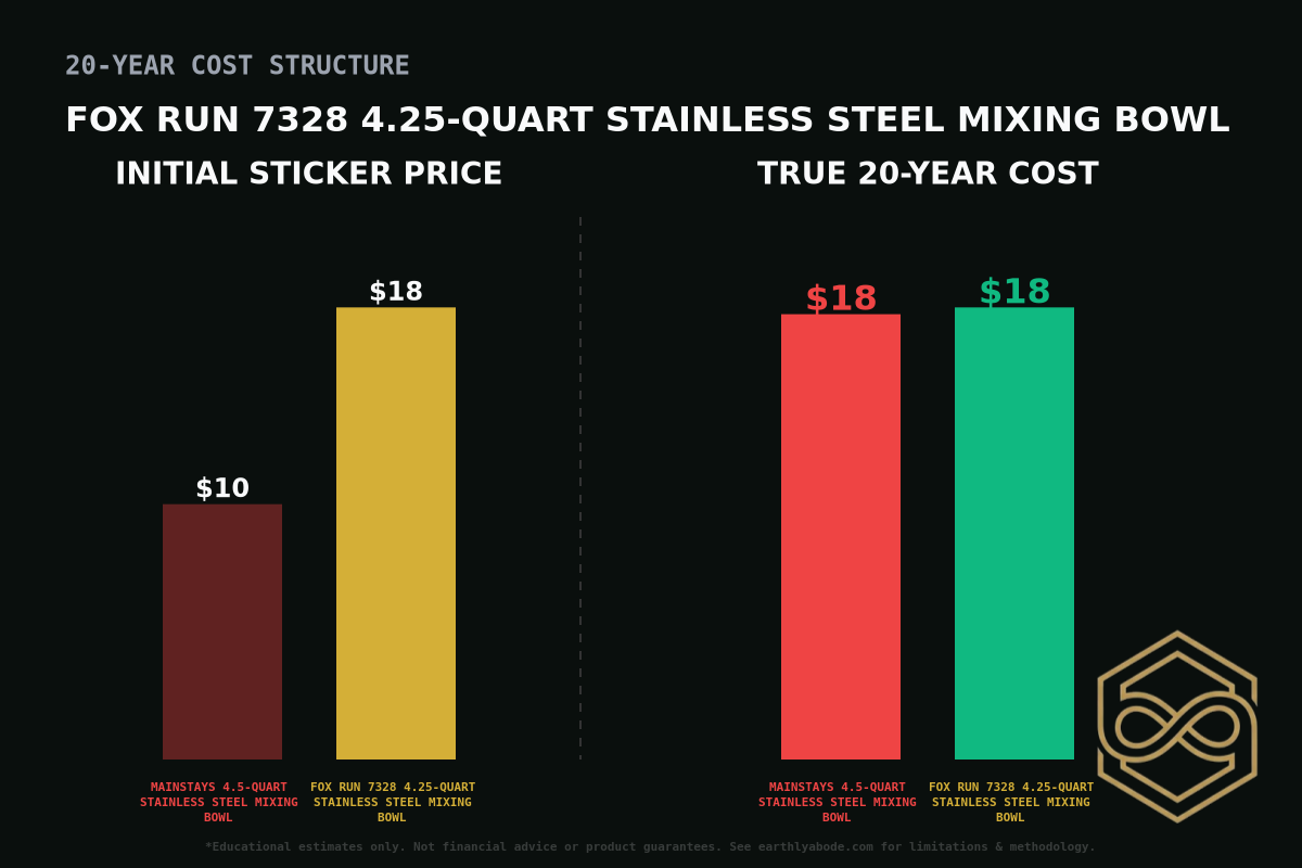Fox Run 7328 4.25-Quart Stainless Steel Mixing Bowl Cost Breakdown