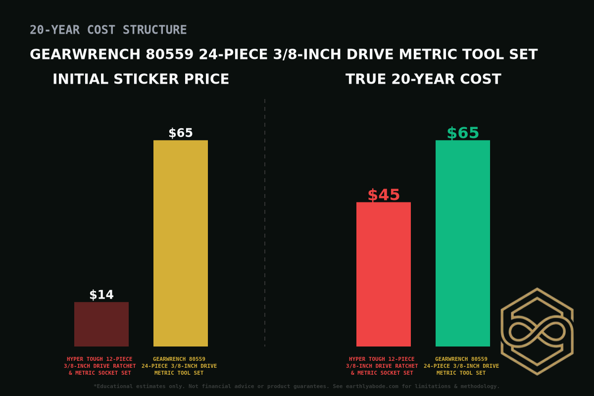 GearWrench 80559 24-Piece 3/8-Inch Drive Metric Tool Set Cost Breakdown