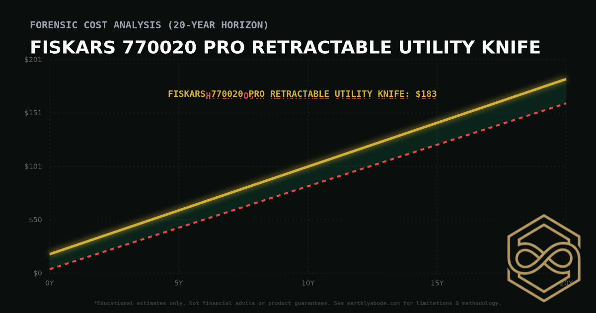 Fiskars 770020 Pro Retractable Utility Knife TCO Chart: $183 vs Hyper Tough Retractable Utility Knife