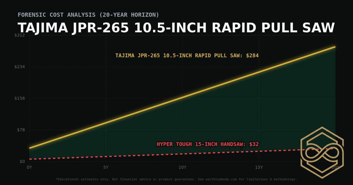 Tajima JPR-265 10.5-Inch Rapid Pull Saw TCO Chart: $284 vs Hyper Tough 15-Inch Handsaw