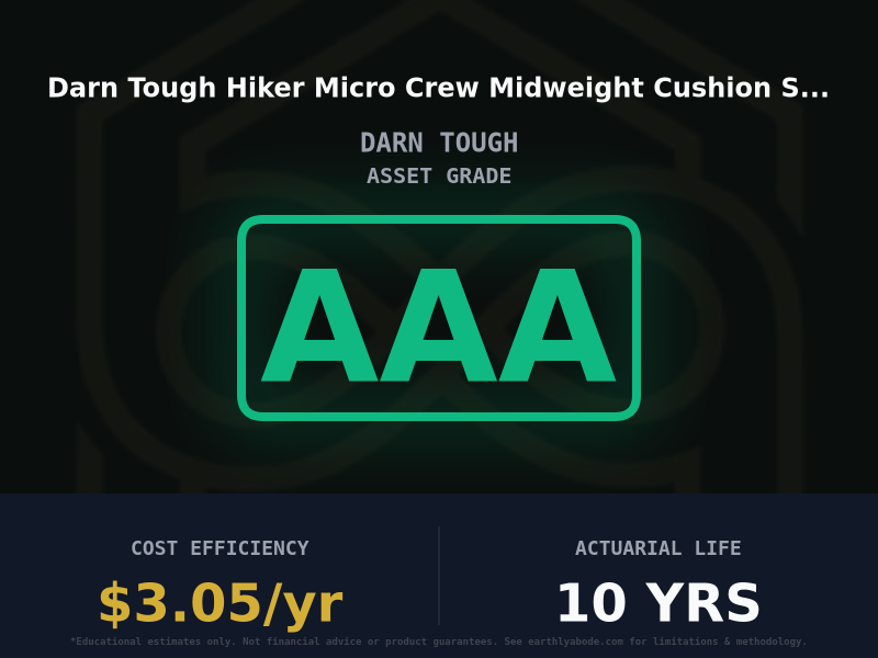 Darn Tough Hiker Micro Crew Midweight Cushion Sock Asset Rating: AAA