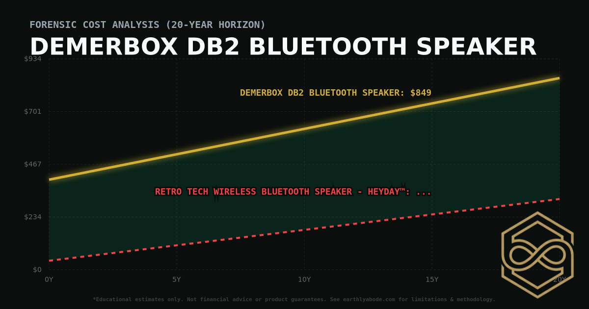 DemerBox DB2 Bluetooth Speaker TCO Chart: $849 vs Retro Tech Wireless Bluetooth Speaker - heyday™