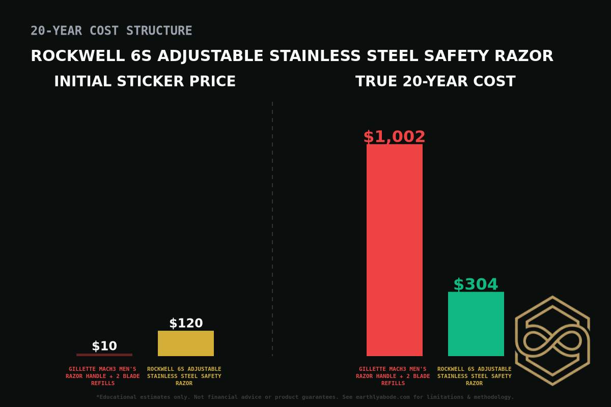 Rockwell 6S Adjustable Stainless Steel Safety Razor Cost Breakdown